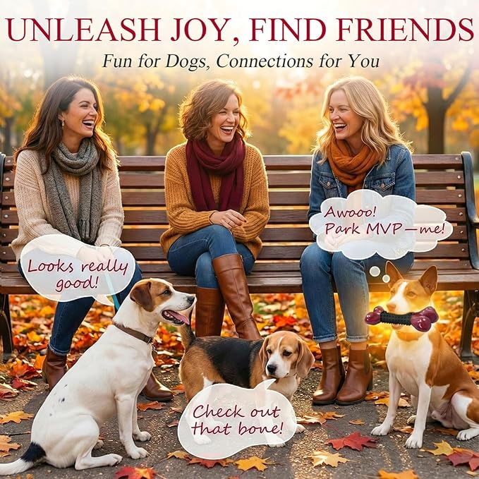 Tough Dog Toys for Aggressive Chewers: Bacon Flavored Long Lasting Dog Bones for Large Dogs, Heavy Duty Nylon & Rubber Dog Chew Toys to Keep Them Busy, Medium & Large Breed (20-80 lbs), Black