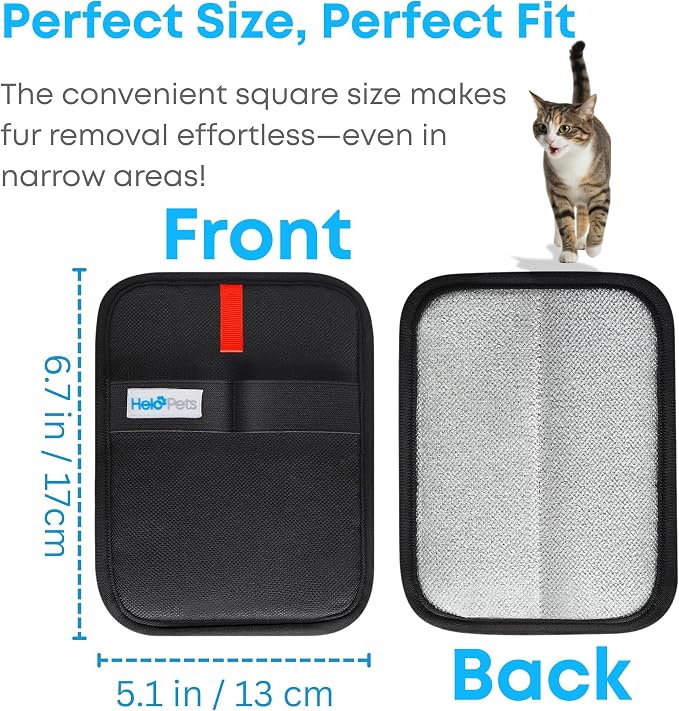 Pet Hair Removal Glove for Cats and Dogs. Electrostatic Pet Hair Glove, Medium