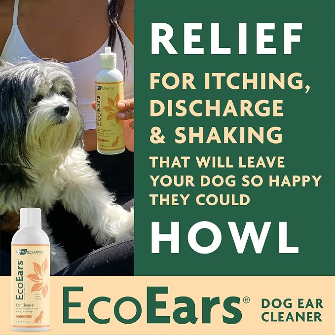 Vet Organics EcoEars Dog Ear Cleaner, 8 oz (2 Pack)