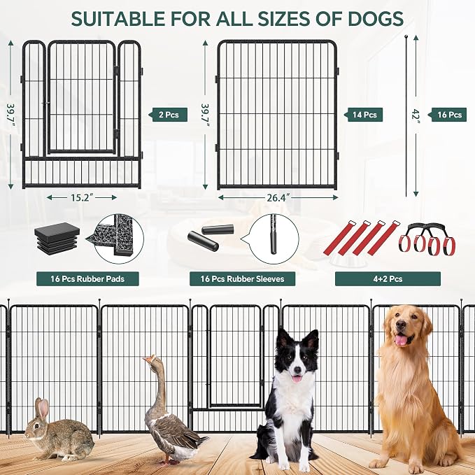 Musen Dog Playpen, 40in 16 Panels