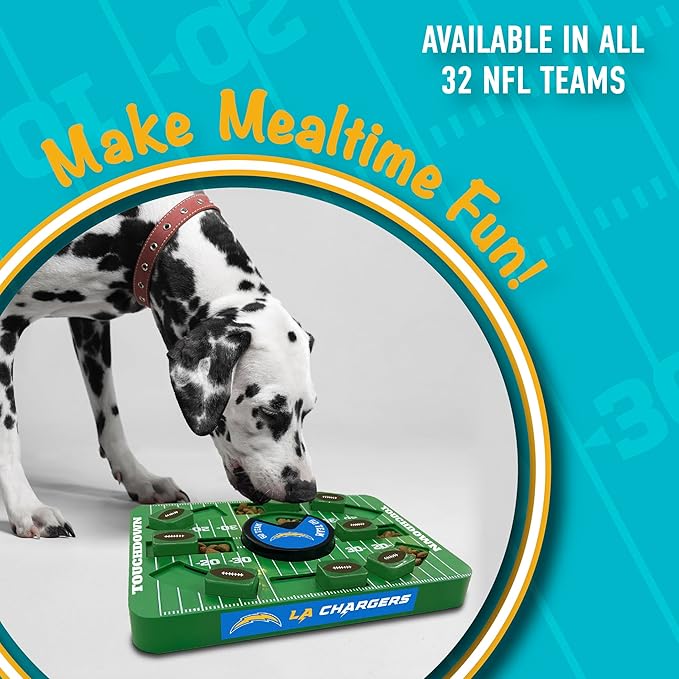 Pets First NFL Los Angeles Chargers Large Puzzle Toy, Dog Puzzle Treat Toy, New Large Size, Interactive Dog Treat Toy, Dog Slow Feeding Toy