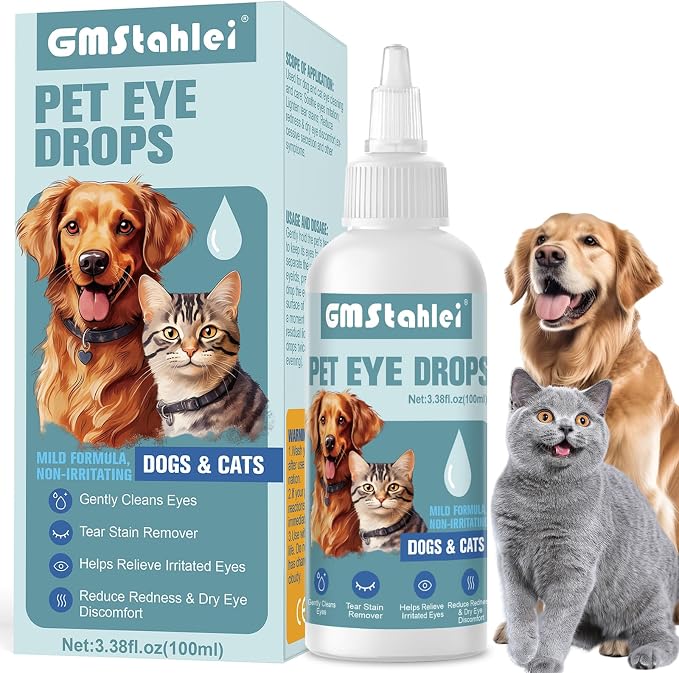 Pet Eye Drops for Dogs & Cats, 100ml