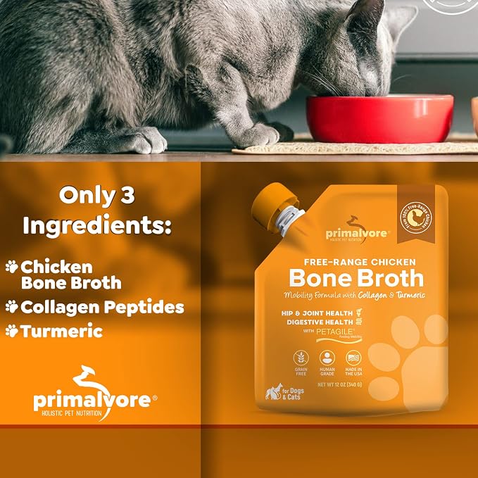 Free-Range Bone Broth for Dogs & Cats - Chicken, 2-Pack
