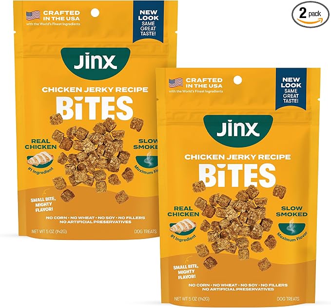 Jinx Chicken Bites Bundle, Soft Jerky Dog Treats - 5oz (Pack of 2)