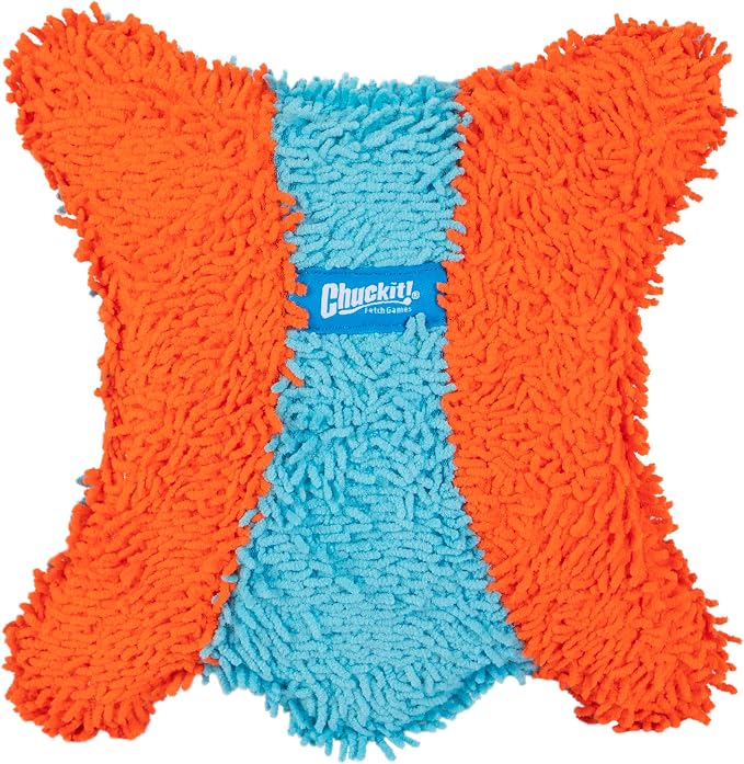 Chuckit! Indoor Fetch Squirrel Toy for Dogs, Orange and Blue | Interactive Dog Toy for Boredom and Indoor Fetch Play with Squirrel Toy Design in Orange and Blue for Dogs