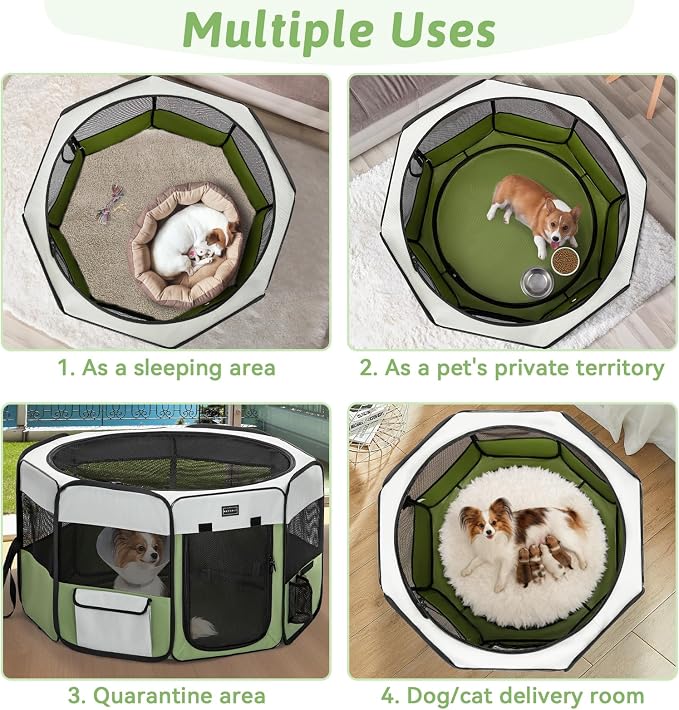 PETSFIT Puppy Playpen, 29in, with Waterproof Mat