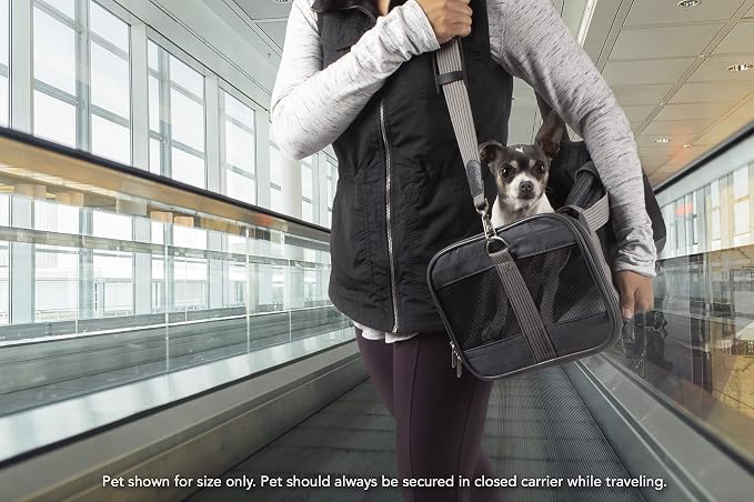 Sherpa Original Deluxe Travel Pet Carrier, Airline Approved, Charcoal Gray, Small