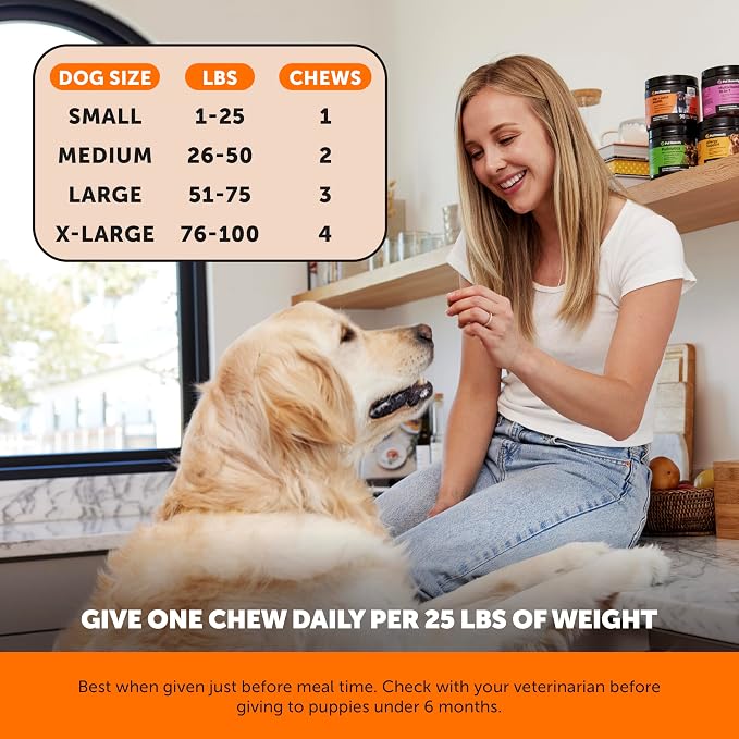 Pet Honesty Vet Recommended Hip and Joint Supplement for Dogs, 90 Count | Advanced strength dog joint supplement with glucosamine chondroitin, peanut butter & hemp, supports mobility, eases stiffness
