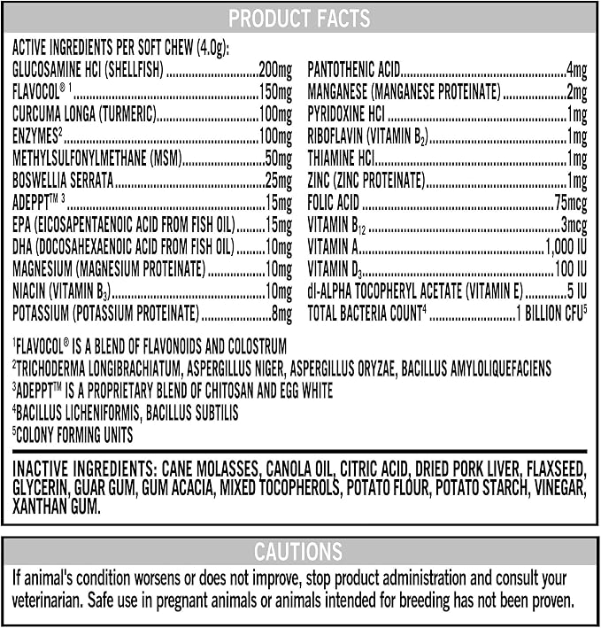 Formulated Daily Care for Dogs, Joint Health & Immunity Supplement, Pork Liver Flavor, 30 Count Soft Chews