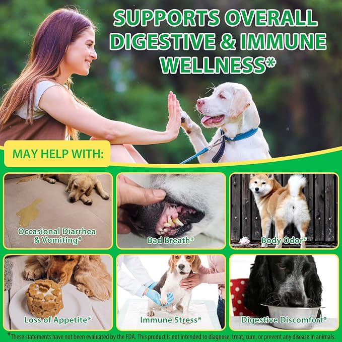 Probiotics for Dogs Chews – Digestive & Gut Health Support, Helps Maintain Stool Quality & Balance During Food Changes, with Prebiotics & Enzymes, Chicken Flavor, 120 Soft Chews