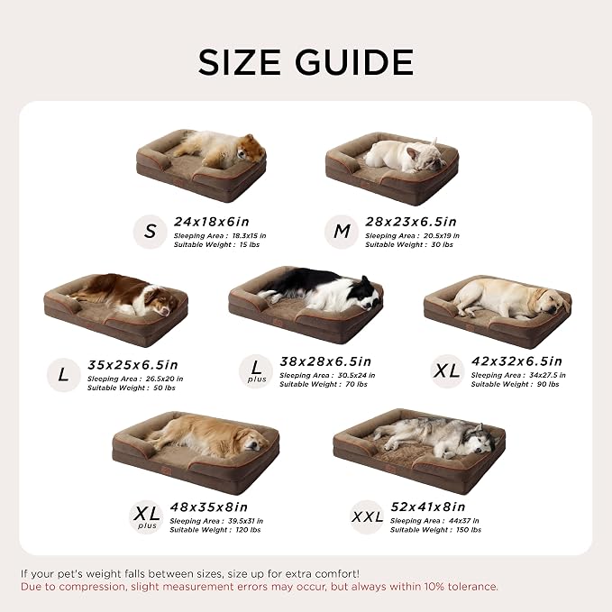 Bedsure Orthopedic XLPlus Dog Bed Extra Large with Removable Washable Cover
