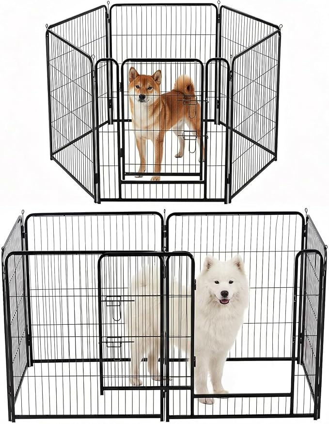 Dog Playpen Designed for Puppies/Small Dogs, Expandable Dog Pen for Indoor Use, Foldable Puppy Playpen，DIY Assembled Adjustable Safety Fence 6pcs 60 * 60cm