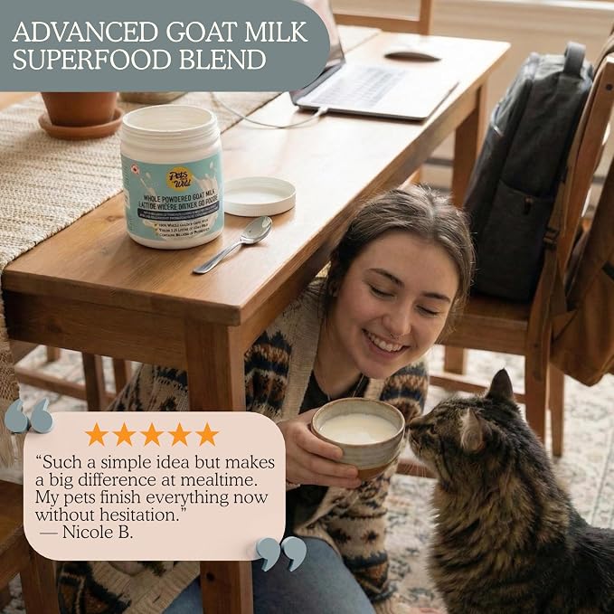 Pets Gone Wild Goat Milk Powder for Dogs & Cats Dog Food Topper | 250g