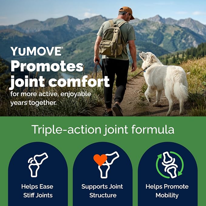YuMOVE Large Dog Hip & Joint Supplement Soft Chews, Green Lipped Mussel