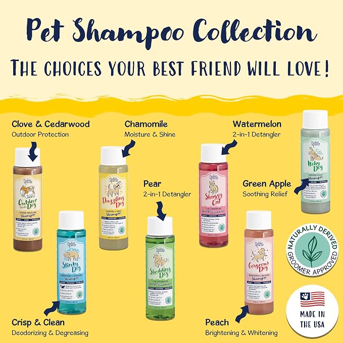 Bobbi Panter Moisture & Shine Dog Shampoo Argan Oil, Chamomile & Peppermint – Deep Nourishing Natural Formula for Soft, Shiny Coat, Tear-Free, 20:1 Concentrate, Made in USA, 13 oz