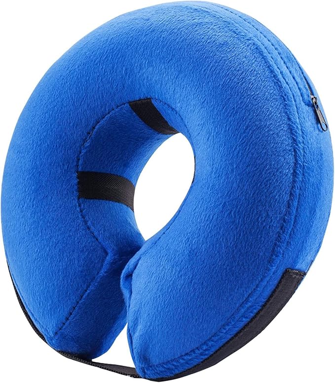 BENCMATE Inflatable Dog Cone Collar Alternative After Surgery X-Small, Blue | Soft Dog Cone for Small Medium Large Dogs and Cats, Doggie Neck Donut Recovery ECollar to Stop Licking Pets from Injury