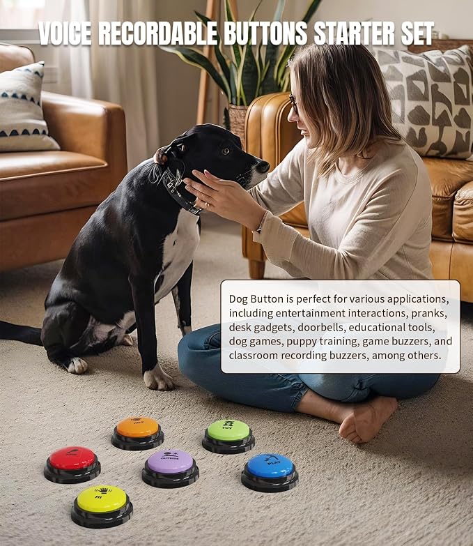 Acools Dog Buttons for Communication, 6 Pcs
