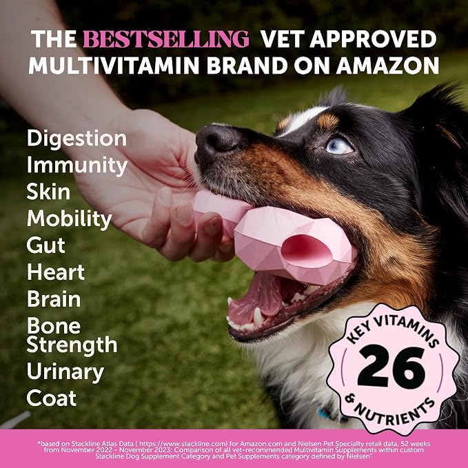 Dog Digestive & Multivitamin Bundle - Duck & Chicken, 90ct Each