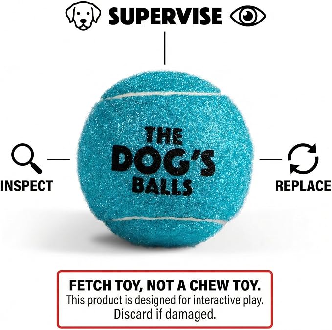 The Little Dog’s Balls Small Dog Tennis Balls 6-Pack Blue Floats in Water | Our fetch balls combine non-abrasive felt exterior and a thicker rubber core Durable Dog Toy for Outdoor Play & Training