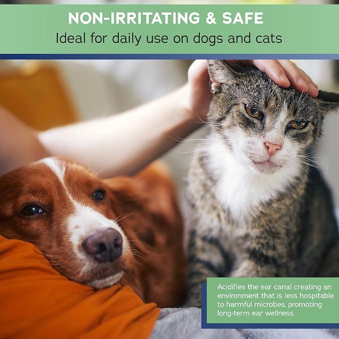 Stratford Pharmaceuticals Ear Cleaner & Drying Solution for Dogs & Cats w/Aloe Vera to Wash Debris, Wax, Odor & Irritation Relief, Sweet Pea Vanilla Scent, 8 oz
