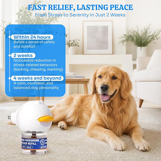 Dog Calming Pheromone Diffuser Kit, Plug-in with 2 Refills