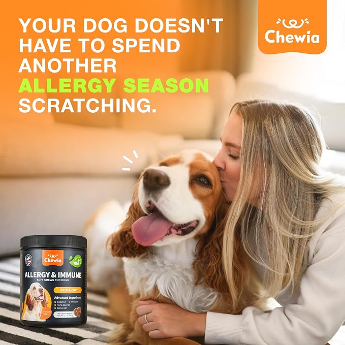 Dog Allergy Relief Chews for Itchy Skin, Licking Paws, Hot Spots & Immune