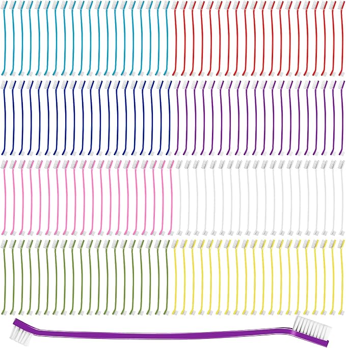 160Pcs Dual Head Dog Toothbrushes, Long Handle for Puppy Cat Dental Care