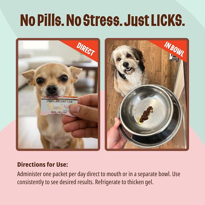 Licks Littles Skin & Allergy, Omega 3s, Fish Oil, 30 Packets