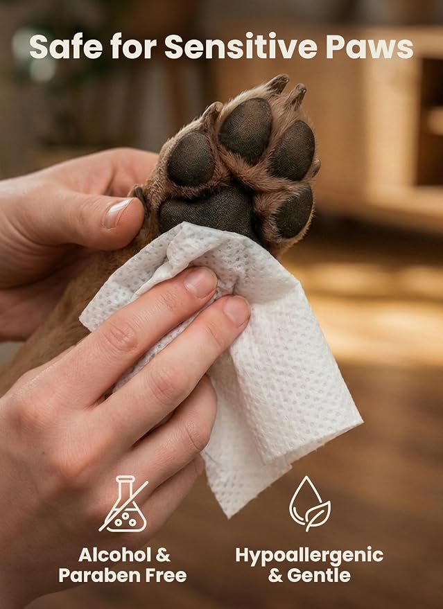 Pogi’s Dog Wipes – Hypoallergenic Pet Wipes for Paws, Body & Butt – Cleaning & Hydrating, Green Tea Scent, 240 Count