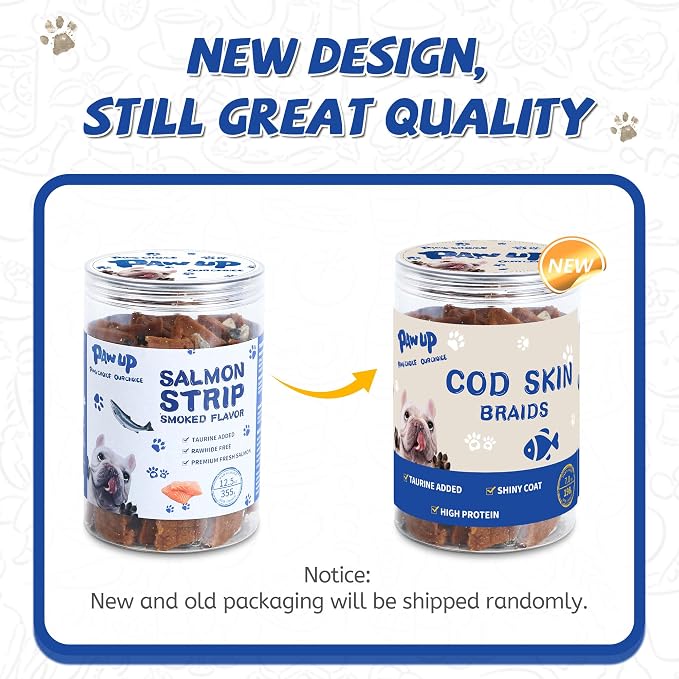 PAWUP Salmon Fillet with Skin Dog Treats, Smoked Flavor, 12.5oz