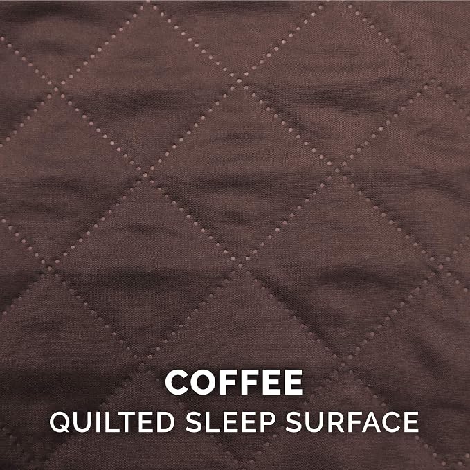 FurHaven Supportive Memory Foam Sofa Dog Bed with Washable & Removable Cover - Quilted - Coffee, Dogs Dogs Up to 125 lbs - Jumbo Plus XXL