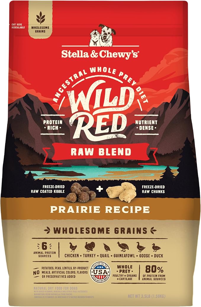Stella & Chewy's Wild Red Blend Prairie Dry Dog Food, 3.5 lb