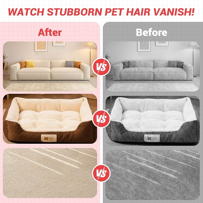 2 PCS Electrostatic Pet Hair Removal Glove, 2-Pack