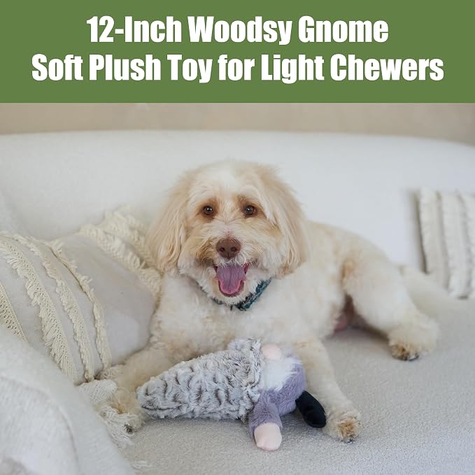 SPOT Woodsy Gnome Dog Toy - Soft, Stuffed, Squeaky, Plush Fabric Toy for Medium and Large Dogs and Puppies, Enrichment for Light Chewers and Cuddlers, 12in, Assorted Colors