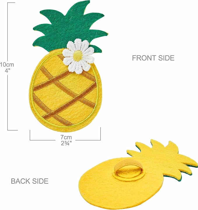 Blueberry Pet Nutritious Pineapple Adjustable Dog Collar with Detachable Accessory, Small, Neck 12"-16"
