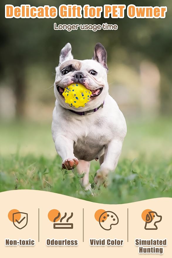 Moonorange Dog Ball, Floating, 1.96in, Yellow, Small