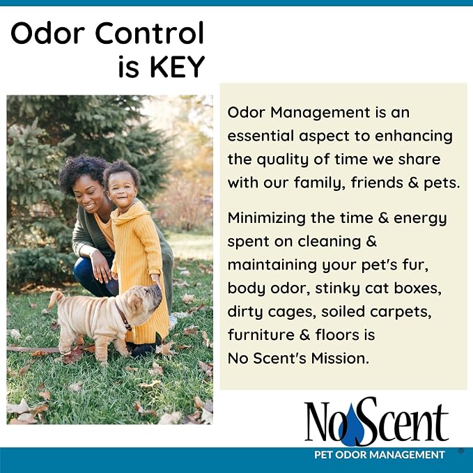 No Scent Pet Fur Odor Spray & Rinseless Cleaner for Dog, Cat, Hamster, Small Animal & Furry Pets (2 Fl Oz / 59 mL)