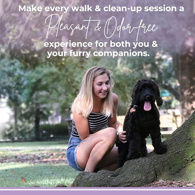 Pet Faves Eco-friendly Dog Poop Bags -100% Leak-Proof, Strong and Extra Long Doggie Poop Bags for Dogs and Cats waste bag, Lavender Scented - 150 Bags (1 pack)