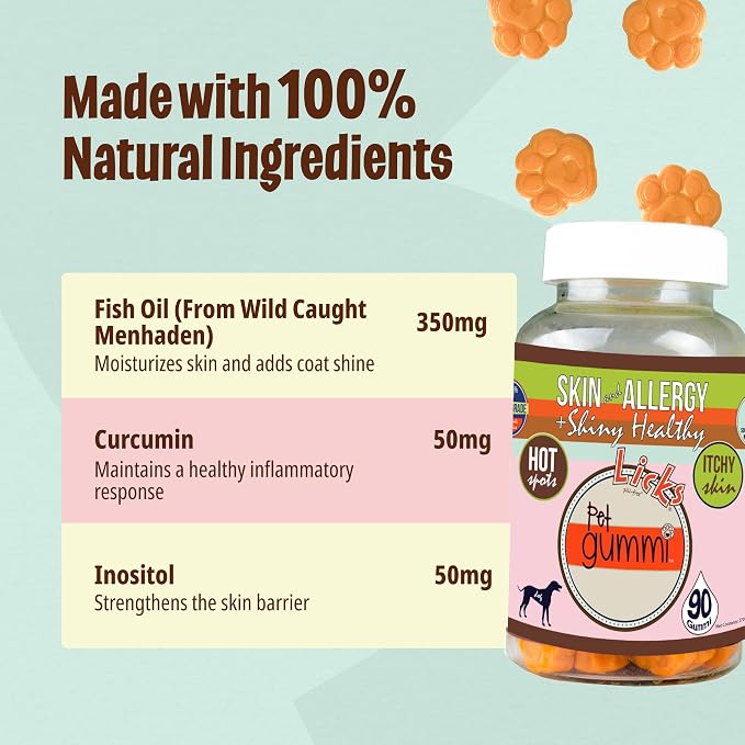 Licks Skin & Allergy, Omega 3, Savory Flavor, 90 Count