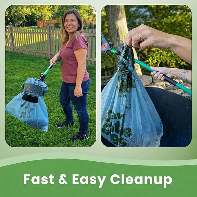 GoGo Stik XP Consumer Reports #1 Rated Ergonomic Scooper 2024, 2026. Quick, Clean, & Convenient Pro Pooper Scooper for All Dog Pet Waste Cleanup. Use Store Bags or Heavy Dootie Bags.