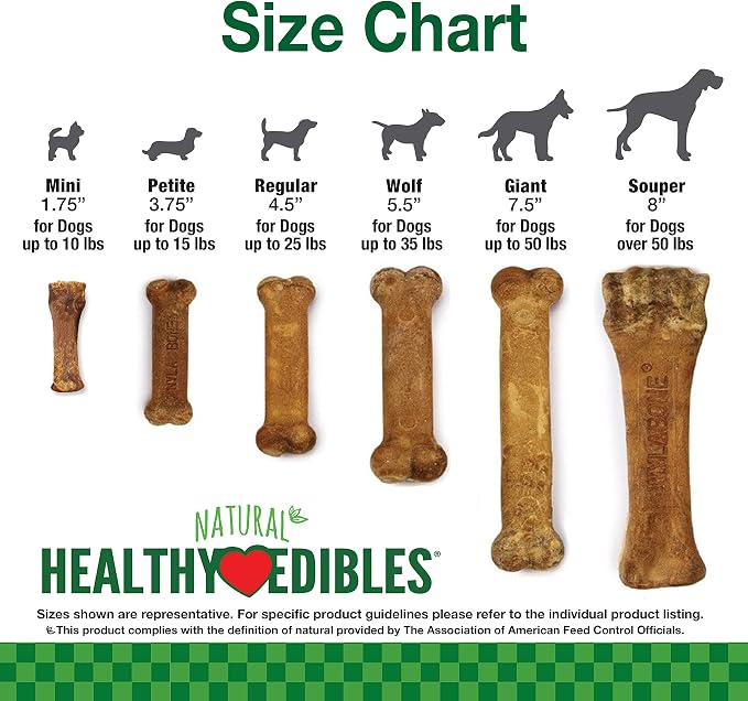 Nylabone Healthy Edibles Natural Puppy Chews Long Lasting Treats for Puppies, Turkey & Sweet Potato Flavor, X-Small/Petite (8 Count)