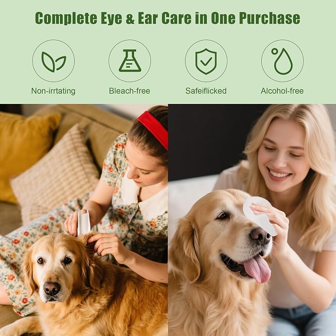 Dog Eye & Ear Wipes Combo Pack, 120+60 Count