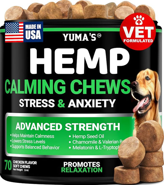 Advanced Calming Chews for Dogs, Hemp