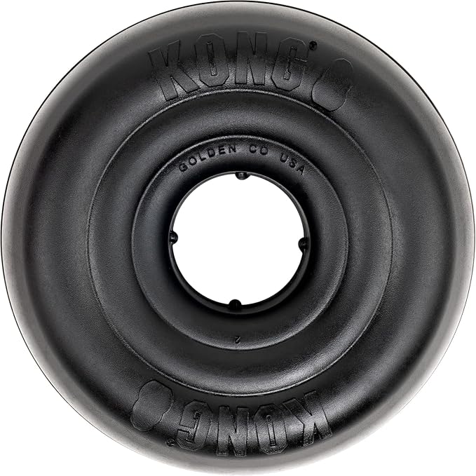 KONG Extreme Donut, Durable Natural Rubber Chew Toy, for Large/X-Large Dogs | Made from KONG's Toughest Natural Rubber for Power Chewers, Safe on Teeth & Gums with a Fun Bounce & Roll