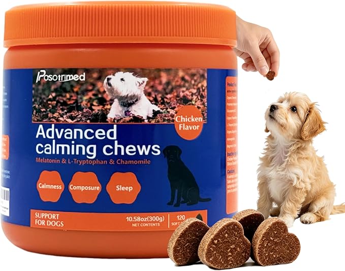 Calming Chews for Dogs- Natural Calming Support, Chicken, 120-Pack, 120 Count