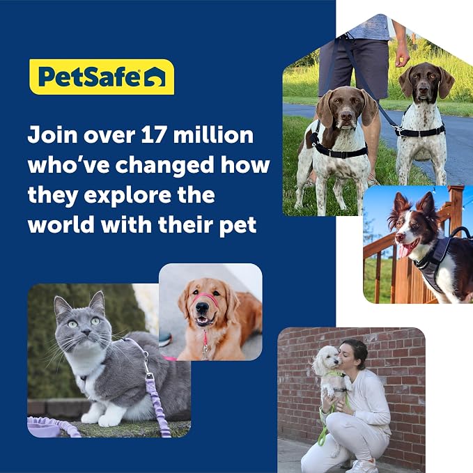 PetSafe Easy Walk Deluxe Dog Harness, No Pull Dog Harness – Perfect for Leash & Harness Training – Stops Pets from Pulling and Choking on Walks – Medium/Large, Steel