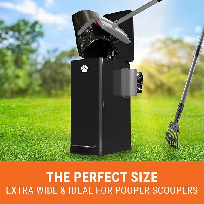 Pupzle Large Dog Poop Trash Can with Pooper Scooper and 55 Poop Bags
