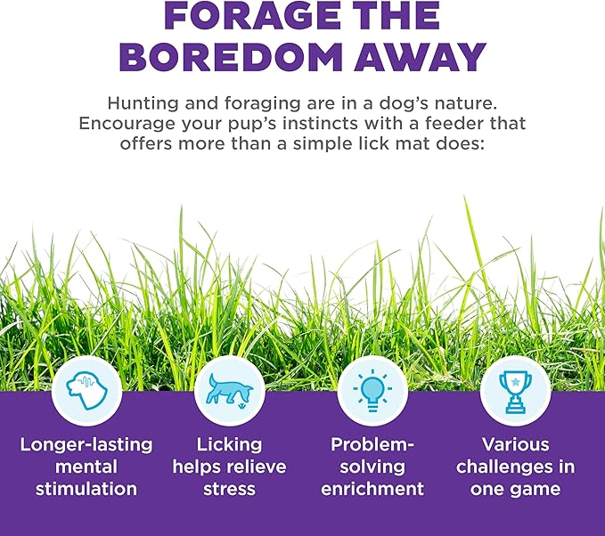 Outward Hound by Nina Ottosson Lick N’ Flip 3-in-1 Interactive Dog Puzzle Toy, Lick Mat & Slow Feeder – Calming Enrichment for Small & Medium Dogs, Holds 1 Cup of Wet of Dry Food, 7.4 in x 7.4 in