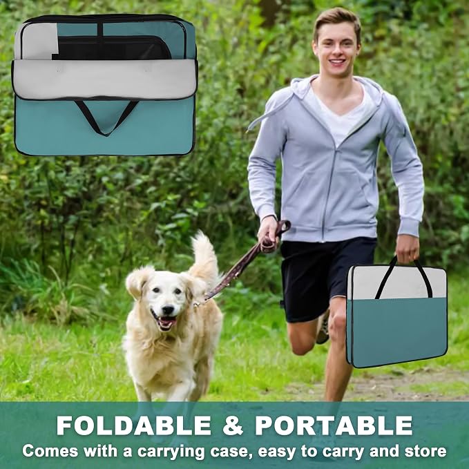 Portable Foldable Dog Playpen - Pet Tent, Blue