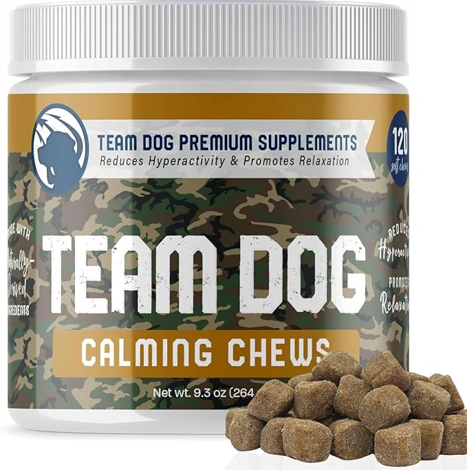 TEAM DOG Calming Chews, Melatonin, Chamomile, Large